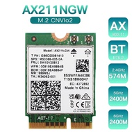 AX211NGW Wifi 6E M.2 Kunci E Cnvio2 Dual Band 2.4Ghz/5Ghz Kit Aksesori Kad Rangkaian Wayarles 802.11
