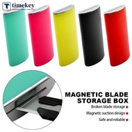 TIMEKEY Professional Metal Car Waste Blade Storage Box Safety Blade Disposal Container Vinyl Carbon 