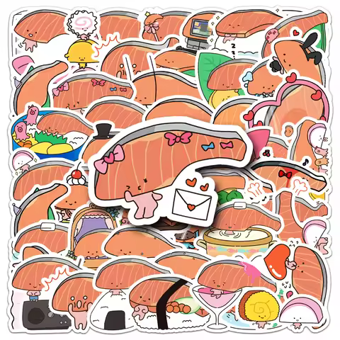 50Pcs Cartoon Cute KIRIMI Cartoon Waterproof Sticker Skateboarding Snowboard Retro Vinyl Sticker