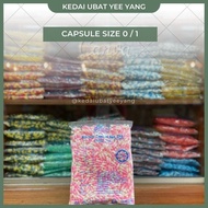 Size 0 / Size 1 Nashmir HALAL Empty Gelatin Capsule; Kapsul Gelatin Kosong; Sarung Ubat (1000pcs)