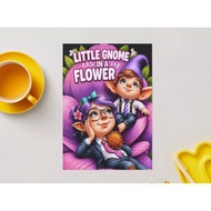 LITTLE GNOME IN A FLOWER COLORING 40 PAGES RANDOM | KERTAS MELUKIS MEWARNA KANAK-KANAK DEWASA