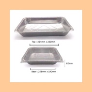 [Ready Stock] HICOOK Crystal Wrap 2 Pcs Rectangle Aluminium Foil Tray (No Lid) 4602-2