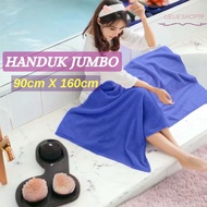 Jumbo microfiber towel pilihan size 70cm x 140cm, 80cm x 150cm, 90cm x 160cm, easy to absorb water, 