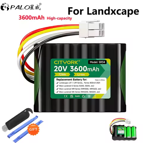 3600mAh Replacement battery for Worx Landroid S300, S500I, for Worx WA3230, for Landxcape LX7 / LX9 