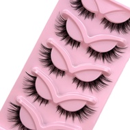 HBZGTLAD Cat Eye Lashes Natural Look Fox False Eyelashes Gorgeous Wispy & Lightweight Faux Mink Lash