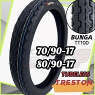 TYRE TUBELESS TRESTON TT100 70/90-17 80/90-17 TAYAR MOTOR MURAH BUNGA TT100