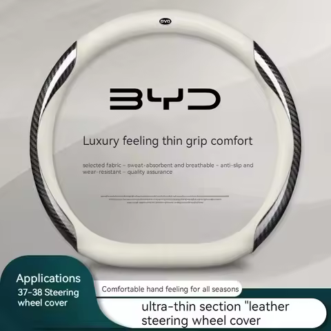 New Leather Car Steering Wheel Cover Suitable for BYD Atto 3 Fa Feng Tang F3 E6 Yuan Song Plus EV F0