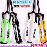 ✦KRSEC bicycle fork 26/27.5/29er mountain bikes Oil and gas fork Suspension MTB Fork Manual Contorl