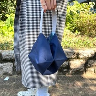 雙面手提布袋 深藍及淺藍色 手挽袋 手提包 日本布料