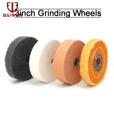 75mm 3'' Bench Grinder Grinding Wheel Ceramic Nylon Felt Polishing Wheels For Metal Marble Stone Pol
