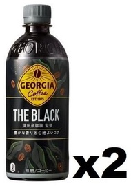 F17192 可口可樂 GEORGIA 猿田彥珈琲監修無糖黑咖啡 500ml x (2樽裝)