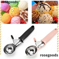 ROSEGOODS1 Ice Cream Spoon, Stainless Steel Black Pink Ice Cream Scoop,  Ice Ball Maker