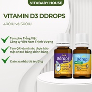 Ddrops Vitamin D3 liquid form supports strong bones and strengthens baby's immune system 400IU and 6