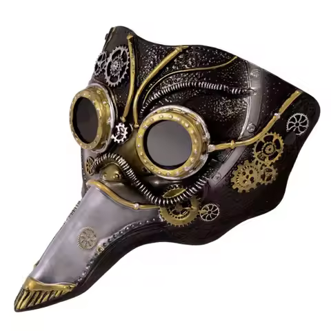 New Long Nose Plague Doctor Mask Gothic Steampunk Plague Mask Party Dress-up Proboscis Halloween Cos