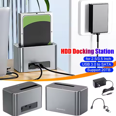 Hard Drive Dock SAS To USB 3.0 Adapter 5Gbps Reader Converter Docking Station Support Up To 20TB for