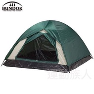 【💥露營用品】BUNDOK 圓頂帳篷 2~3人用 附收納袋 露營用 日本直送 綠色拼米色