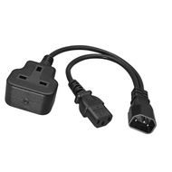 IVL Servers Rack Power Cord C14 Male To C13 Female Y Splitter Power Cord 12cm