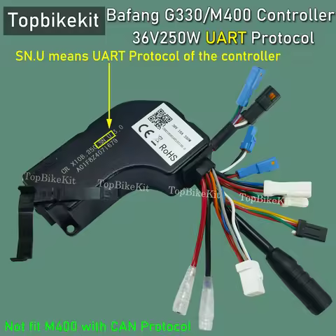 Original BAFANG G330 Mid Motor Controller UART M400 Mid Motor UART Protocol Controller 36V 16A 250W 