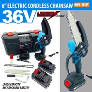 MYDIYHOMEDEPOT -CORDLESS 36V CHAINSAW 6 inch 2 BATTERY CORDLESSPRUNING SAW PORTABLE CHAINSAW