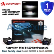 Autovision Donington A1 Mini BiLED White 6000K Yellow 4300K Lens Double Laser Prism Flat Cut Off FCO
