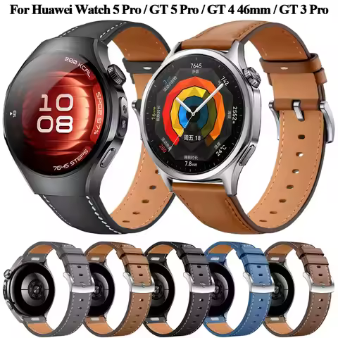 22mm Leather Strap for Huawei Watch GT 6 5 PRO 46mm Wristband for HUAWEI WATCH GT3 GT 5 Pro 46mm/GT4