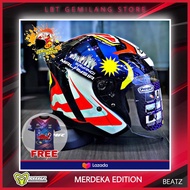 MHR Helmet OF622 [MERDEKA 2021 EDITION]+[FREE T-SHIRT+KEYCHAIN)