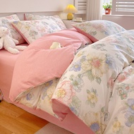 codLuxury 100% Cotton Floral Duvet Cover Set 3-Piece (1 Duvet Cover + 2 Pillowcases) - Wrinkle-Free 