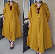 ( GRATIS ONGKIR ) BAJU GAMIS JUMBO MODEL SEKARANG TERBARU 2023 BAHAN RAYON TWILL DRESS TERBARU 2023