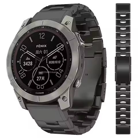 Titanium Alloy Watch Bracelet for Garmin Fenix 8 51mm 47mm 7X 6X MARQ Gen 2 Descent Mk3i G1 Epix Pro
