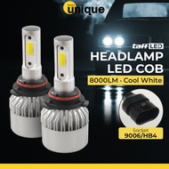 TaffLED COB LED Car Headlight Headlamp 8000 Lumens IP65 Cool White 9006/HB4 - S2