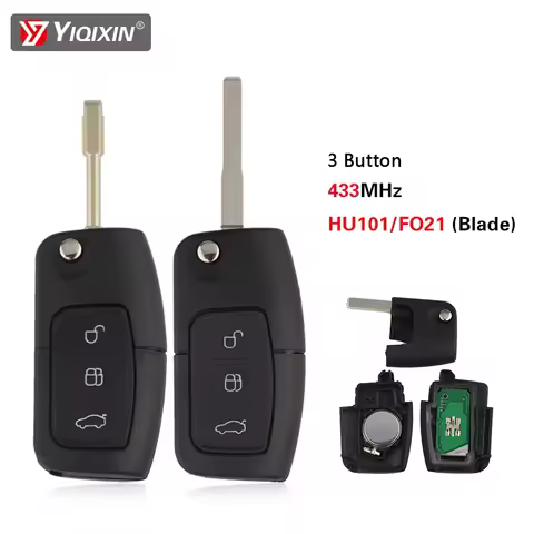 3 Buttons Remote Car Key For Ford Focus 3 2 Mondeo Fiesta Mk2 Mk3 Mk4 Ranger Fusion S Max 433MHz 4D6