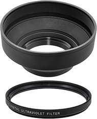 82MM UV Filter + 82mm Rubber Lens Hood for Tamron SP 24-70mm F2.8 Di VC USD, 82 mm Ultraviolet Filte