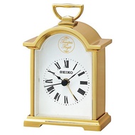 Seiko QHE004 QHE004G Gold Coloured Carriage Clock with Alarm