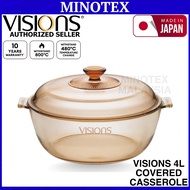 Visions 4L Covered Casserole Pot / Visions Cookware / Periuk Visions / Periuk Sup / Soup Pot