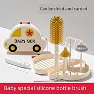 bottle brush Silicone Bottle Brush Portable Bottle Brush Baby Bottle Cleaning Brush Suction Tube Bru
