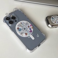 可愛美式光碟 MagSafe iPhone 隱形支架透明防摔殼 APEEL STUDIO