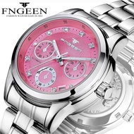 Fenzun New Women's Fashion Mechanical Watch Waterproof Automatic Women's Calendar Hollow Out Fashion Watch