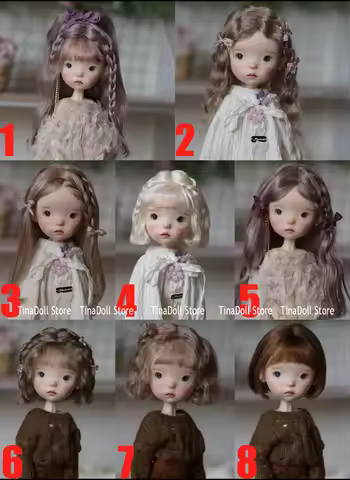 （TinaDoll Store）2025 Various style Wigs for Landoudou Landazz 16cm head circumstance W23