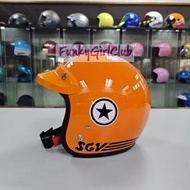 SGV TRENDY Helmet Star Special Orange Colour SGV99 Topi Keledar