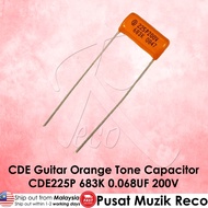 CDE Sprague 683K 0.068UF 200V Guitar Orange Drop Capacitor Tone Caps CDE225P 683K 0.068UF 200V【M'sia