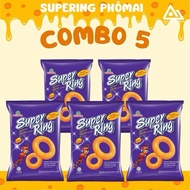 Combo of 5 Super Ring cheese snacks imported from Malaysia - 60g