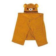 ^燕子部屋 ^ 日本正版San-X 【 拉拉熊 / 懶熊】懶熊造型絨毛保暖附帽披毯