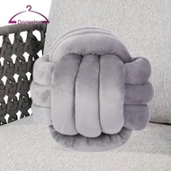 [deevoka] Soft Grey Knot Pillow Ball Throw Knotted Pillow Home Decoration Handmade Couch Decorative 