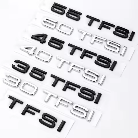 3D Sticker 30 35 40 45 50 TFSI Logo Car Tail Emblem Decal Accessories For Audi Sline A3 A4 A5 A6 A7 