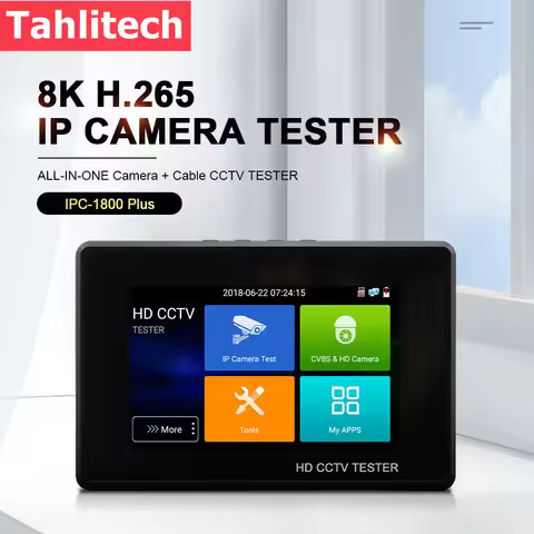 IPC1800plus 4K 5-IN-1 TVI AHD CVI Analog IP CCTV Camera Tester Build in Battery Security Tester Moni