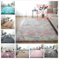 80*120cm Tie-dye carpet plush pile carpet soft art carpet floor bedroom cushion fluffy rugs