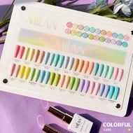 【พร้อมส่ง】 สีทาเล็บเจล （MILAN 22สี) สีเจล Macaron 22สี Macaron+แถมชาทสีฟร
