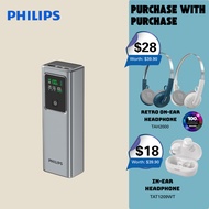 Philips Power Bank 20000mAh 100W Fast Charging  USB C Cable Laptop Power Portable Charger (DLP6731CG