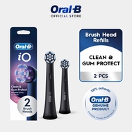 Oral-B iO [GENUINE] Clean & Gum Protect Electric Toothbrush Replacement Brush Heads Black 2 Pack