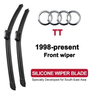 Car Wiper Blade for Audi TT 1998-present (8N3/8N9/MK1/8J3/8J9/MK2/FV3/MK) front silicone windshield 